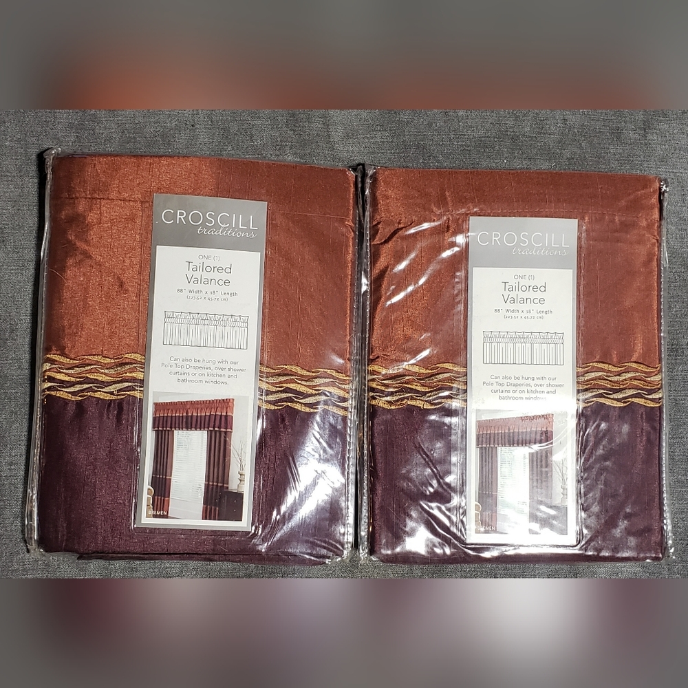2 Croscill Bremen Tailored Valances